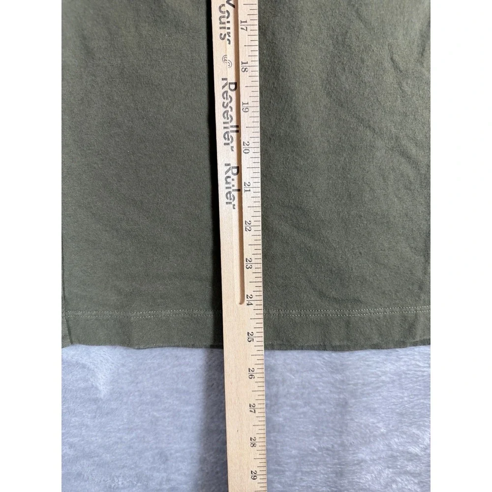Parra Long Sleeve Pocket T Shirt Olive Green Graphic Back Print Made Portugal